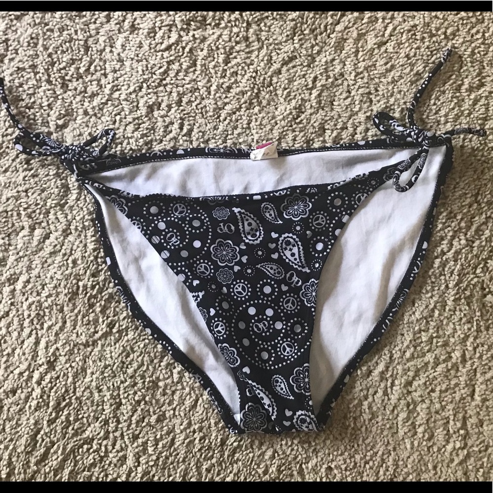 Black Paisley Bikini Bottoms